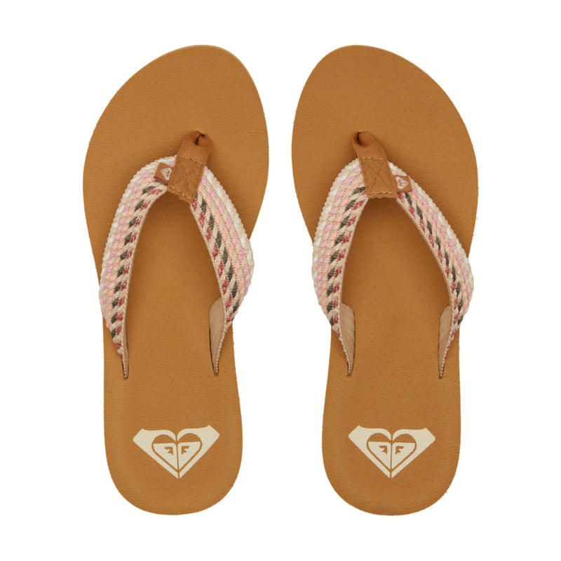 Roxy - PORTO ROPE - NATURAL/CRAZY PINK - Flip Flop