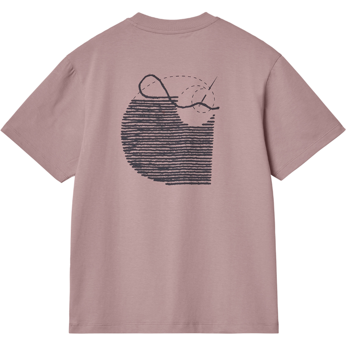 Carhartt - W S/S Stitch T-Shirt - Glassy Pink / Dark Navy - T-Shirt