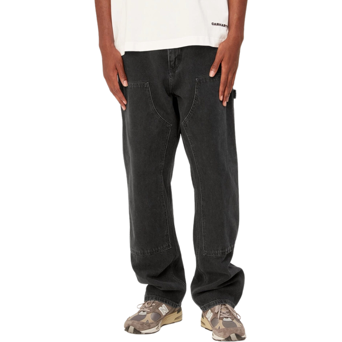 Carhartt - Double Knee Pant - Black stone washed - Straight Fit Pant
