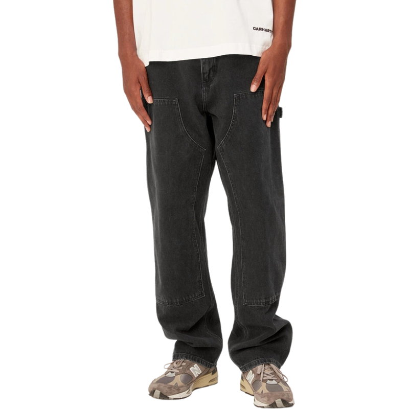 Carhartt - Double Knee Pant - Black stone washed - Straight Fit Pant