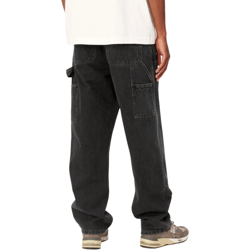 Carhartt - Double Knee Pant - Black stone washed - Straight Fit Pant