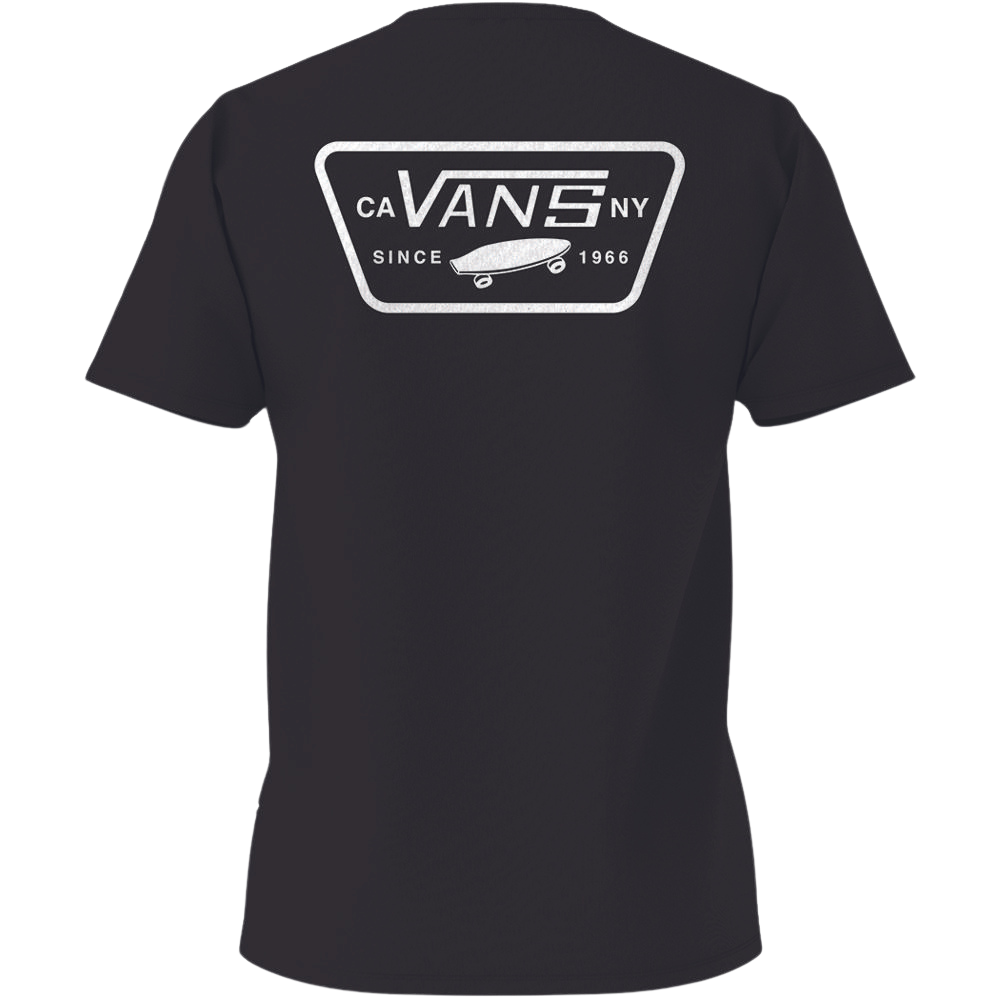 Vans - FULL PATCH BACK SS TEE  - Black/White - T-Shirt
