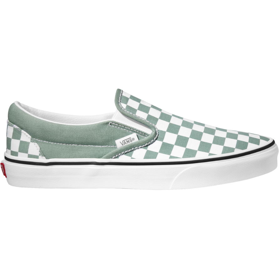 Vans - Classic Slip-On    - COLOR THEORY CHECKERBOARD ICEBERG GREEN - Slip-On