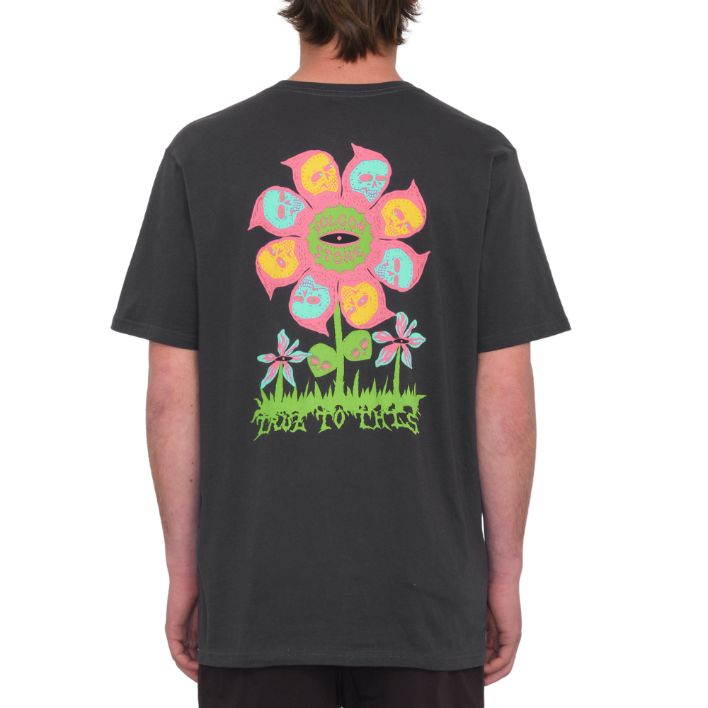 Volcom - FLOWER BUDZ FTY SST - STEALTH - T-Shirt