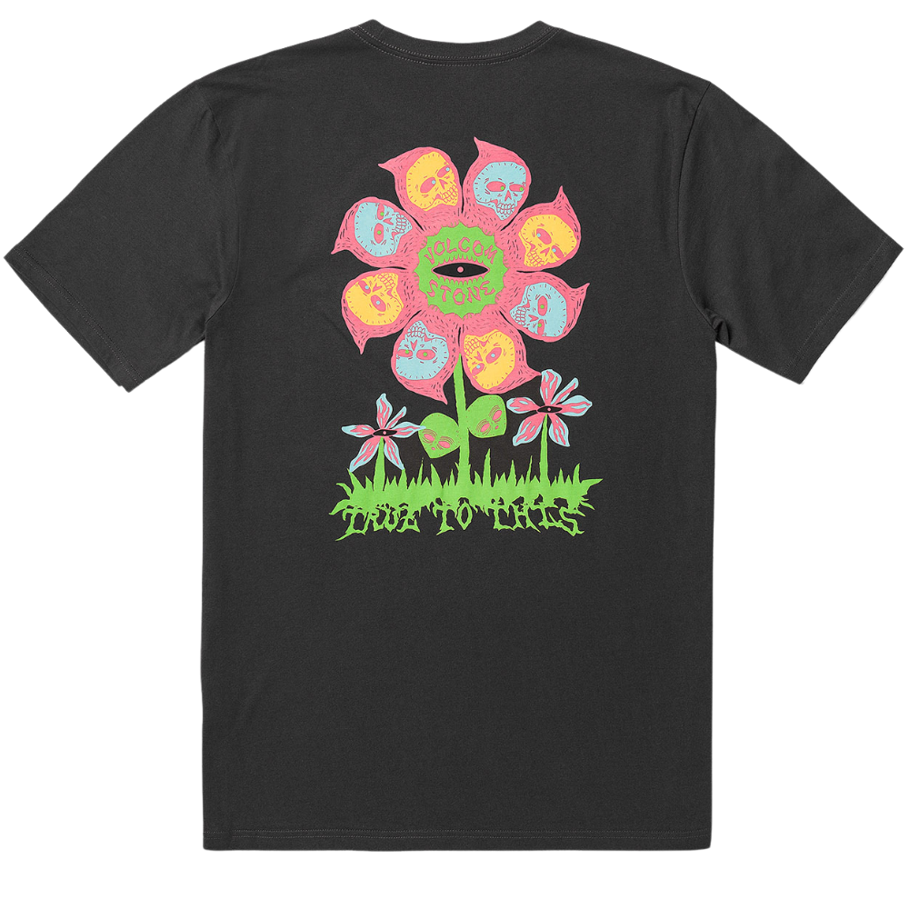 Volcom - FLOWER BUDZ FTY SST - STEALTH - T-Shirt