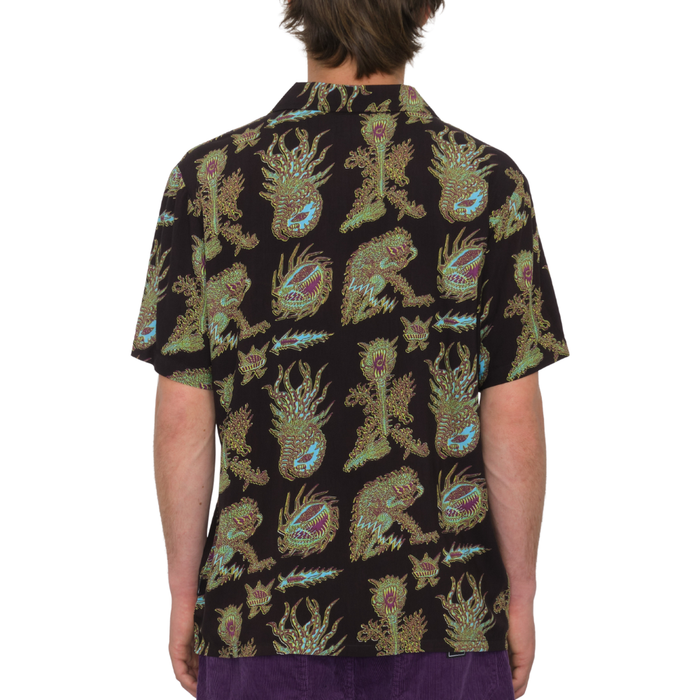 Volcom - FA TETSUNORI SS - BLACK - Kurzarmhemd