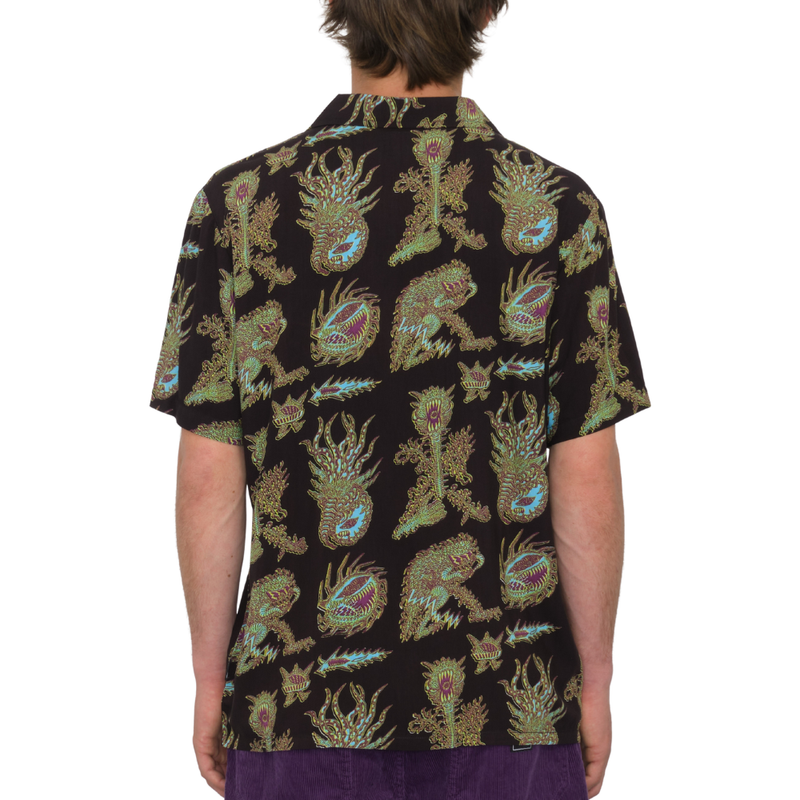 Volcom - FA TETSUNORI SS - BLACK - Kurzarmhemd