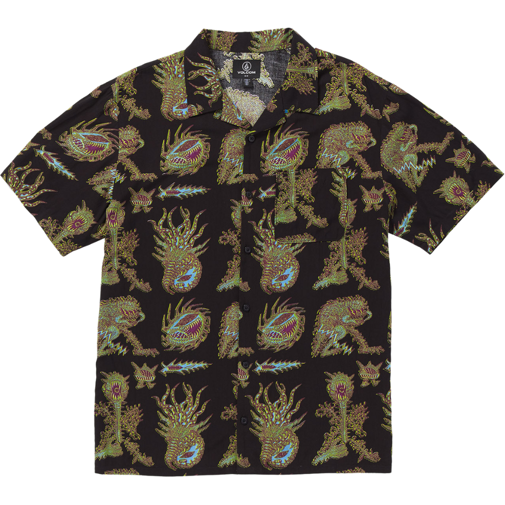 Volcom - FA TETSUNORI SS - BLACK - Kurzarmhemd