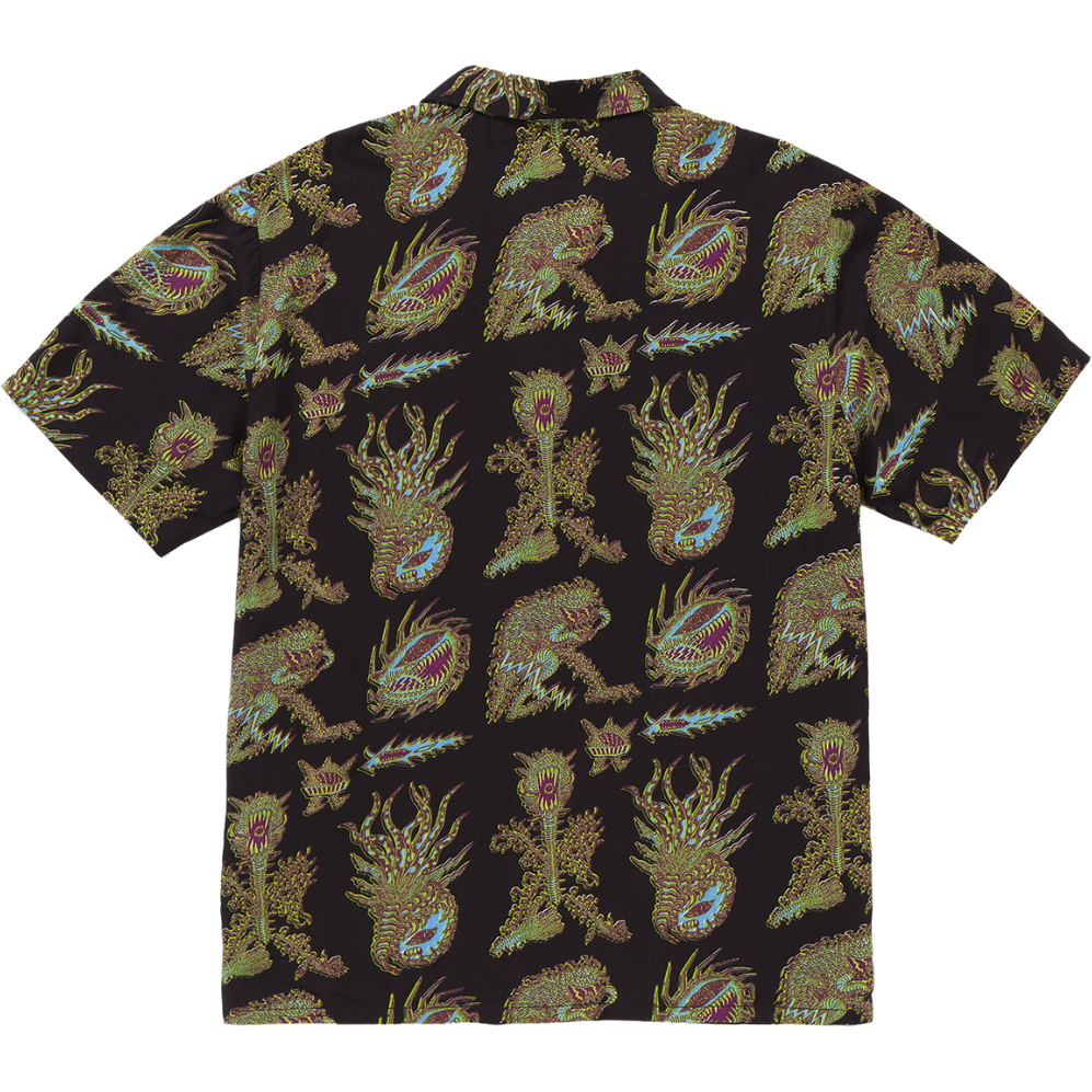 Volcom - FA TETSUNORI SS - BLACK - Kurzarmhemd