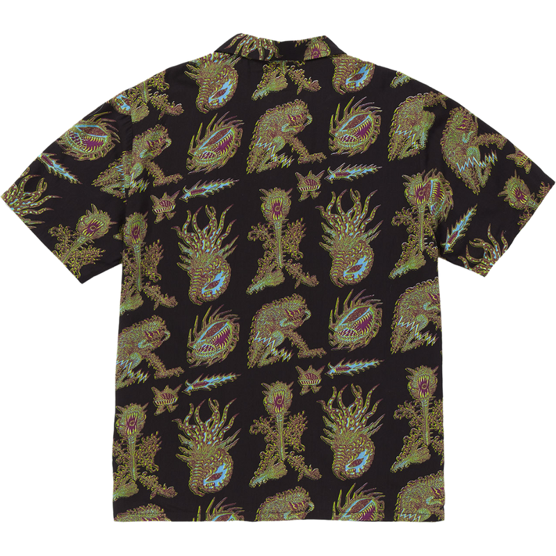 Volcom - FA TETSUNORI SS - BLACK - Kurzarmhemd