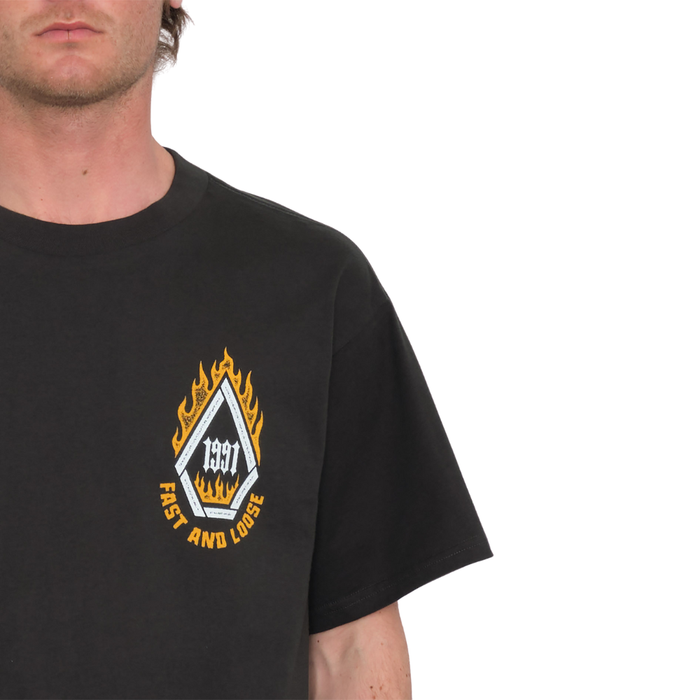 Volcom - SKATE VITALS FAST N LOOSE SST - STEALTH - T-Shirt