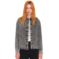 Volcom - ASPHALT SHIRT LS - BLACK - Langarmhemd
