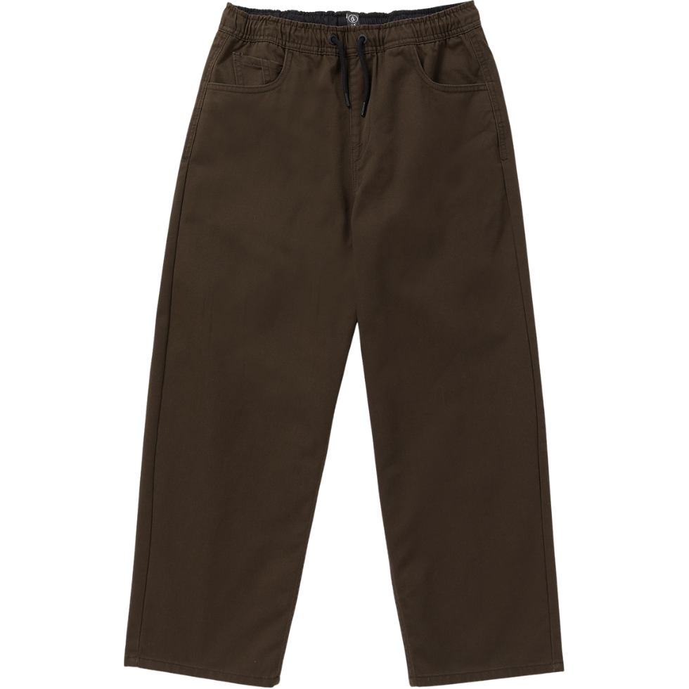 Volcom - FREAZY EW PANT - DARK BROWN - Baggy Fit Pant