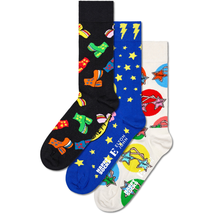 Happy Socks - Elton John 3-Pack Gift Set - Black - Socken