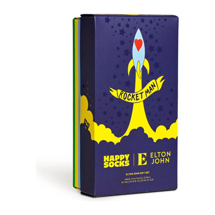 Happy Socks - Elton John 3-Pack Gift Set - Black - Socken