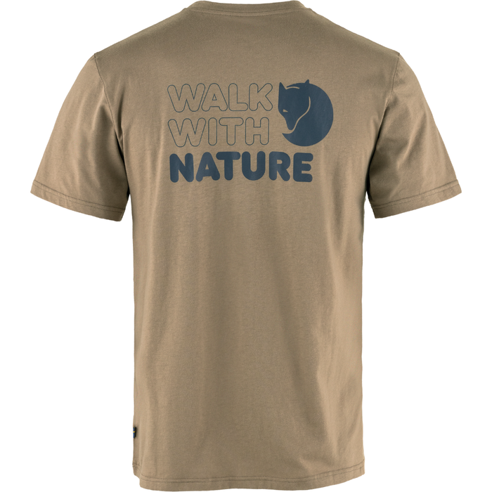 Fjällräven - Walk With Nature T-shirt  - Suede Brown - T-Shirt