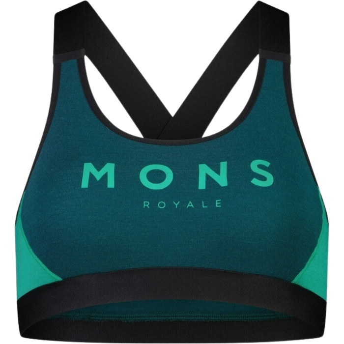 Mons Royale - Stella X-Back Bra - Evergreen / Pop Green - BH