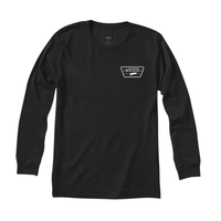 Vans - MN Full Patch Back LS  - Black/White - T-Shirt Langarm