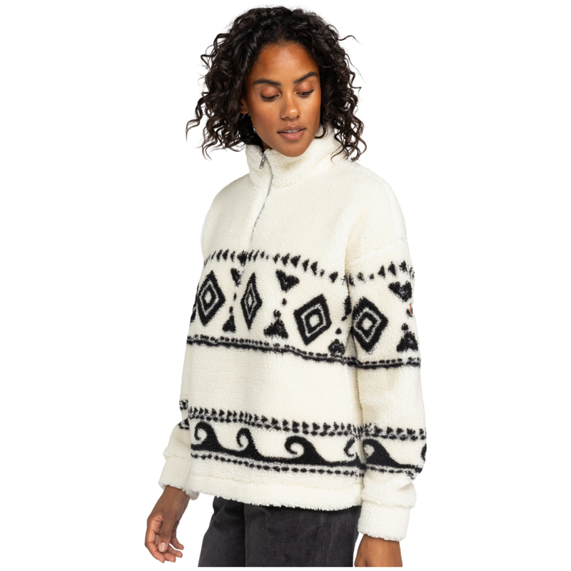 Roxy - Treasure Soul - Egret - Fleece Sweater