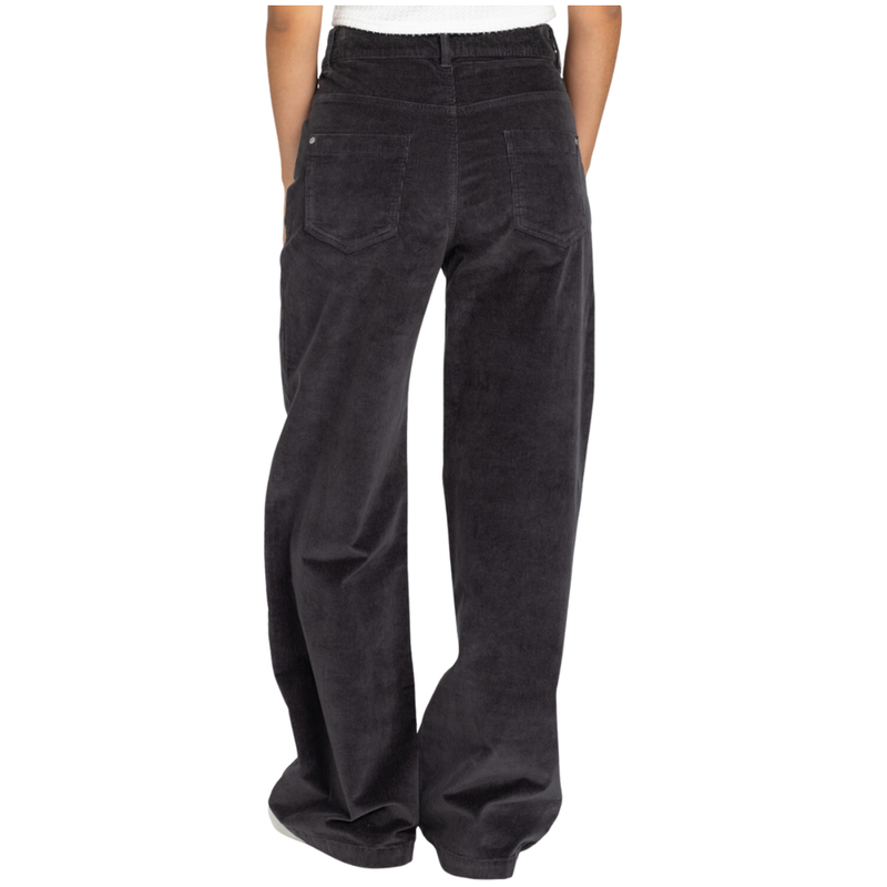 Roxy - Surf On Cloud Cord Stretch - Phantom - Baggy Fit Pant