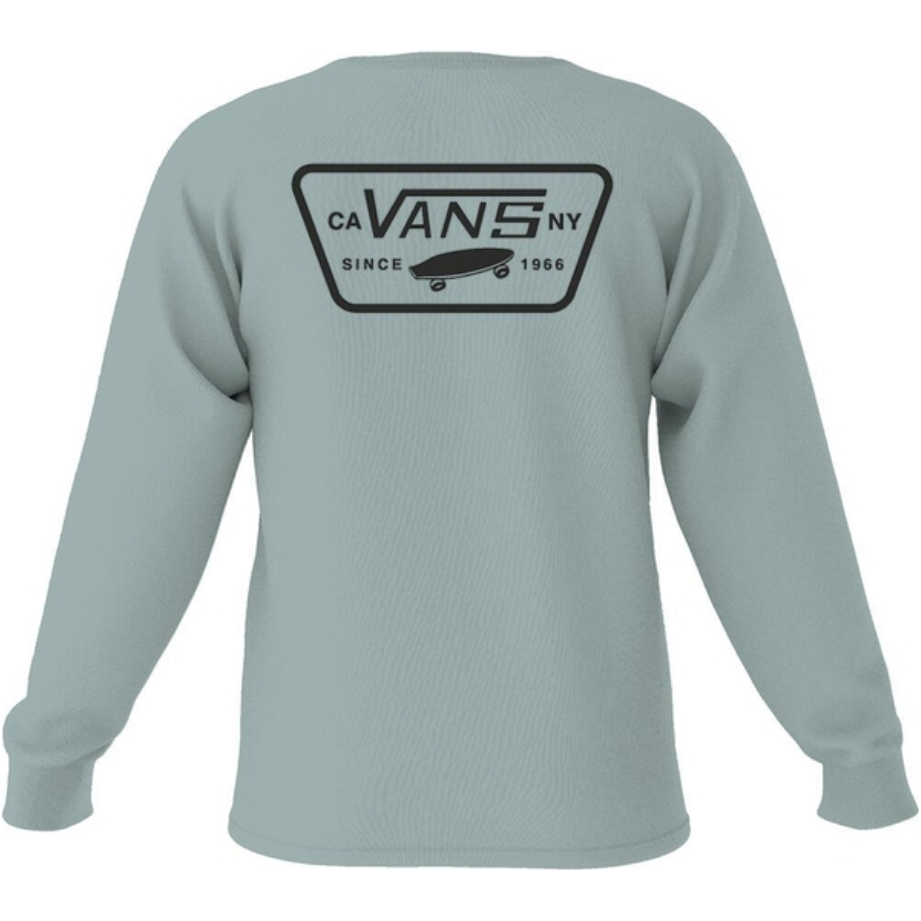 Vans - Full Patch Back LS - Gray Mist/Black - T-Shirt Langarm