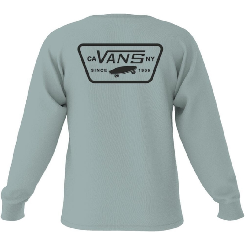 Vans - Full Patch Back LS - Gray Mist/Black - T-Shirt Langarm