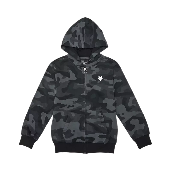 Fox - Yth Fox Head Camo Flc Zip - Black Camo - Zip Hoodie