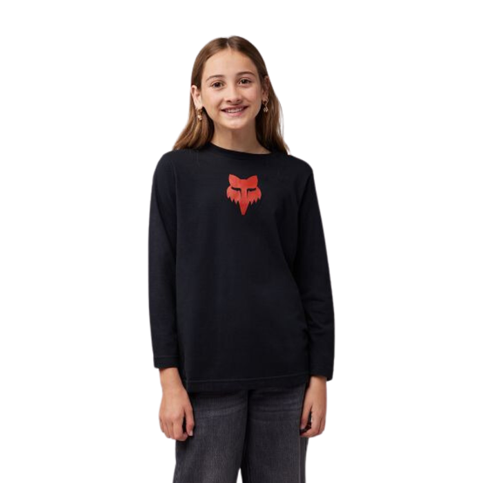 Fox - Yth Heritage LS Tee - Black - T-Shirt Langarm
