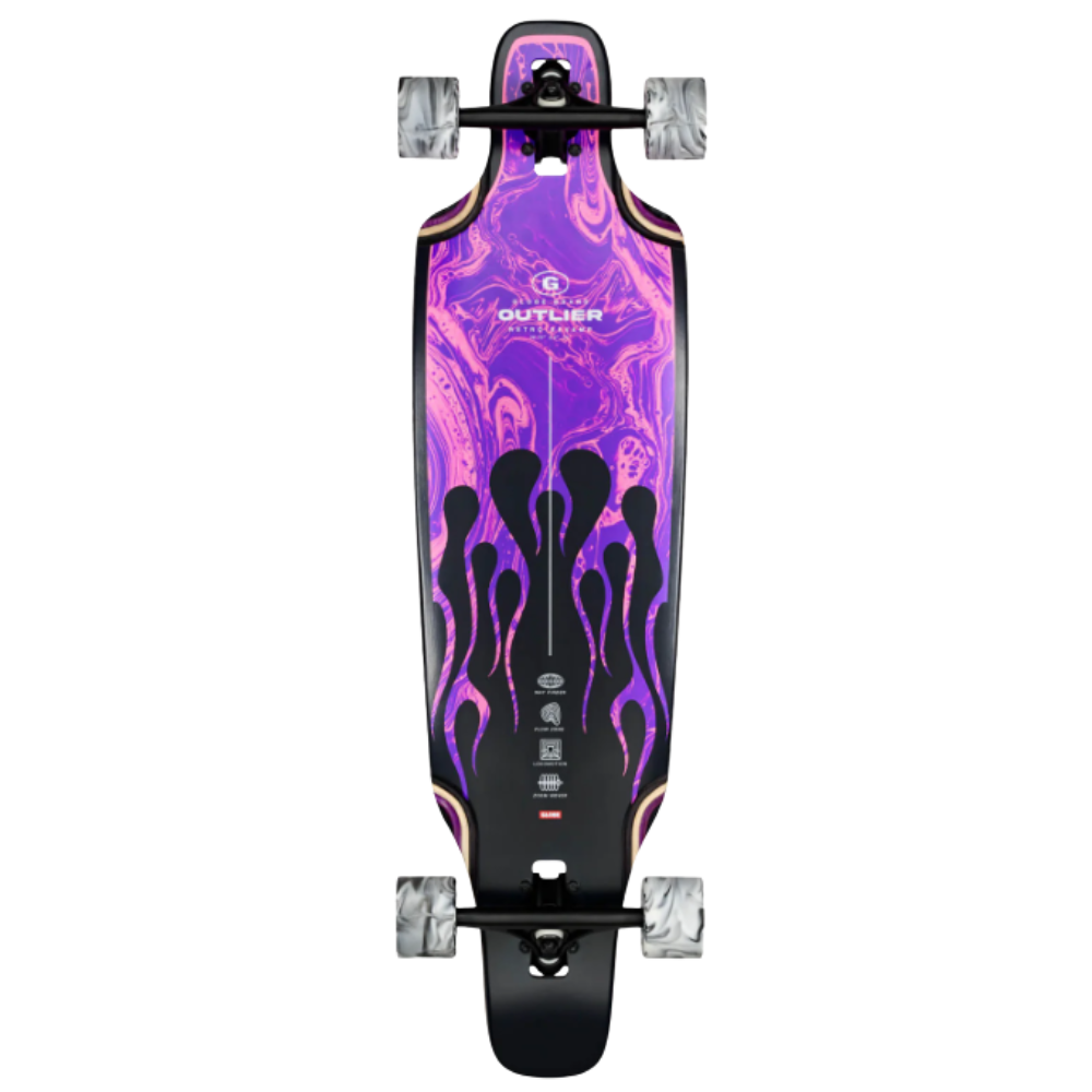 Globe - Outlier - Purple Flames - Longboard-Complete