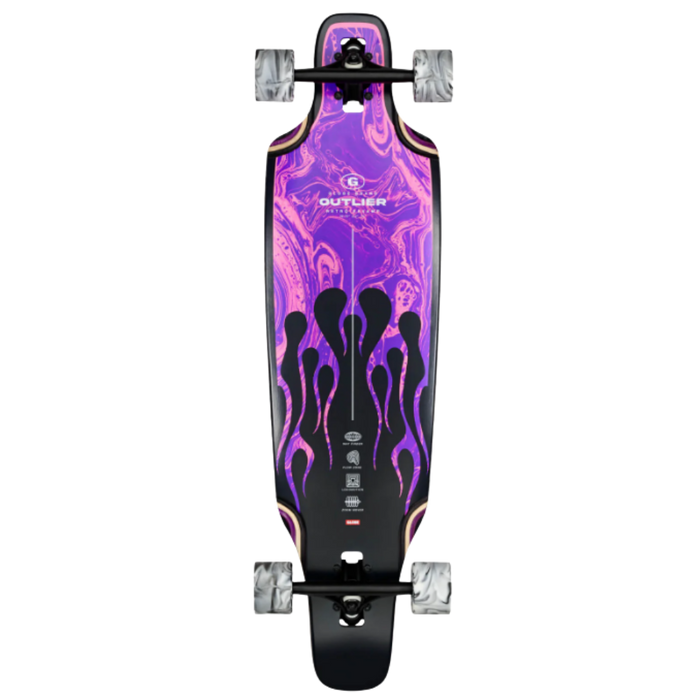 Globe - Outlier - Purple Flames - Longboard-Complete