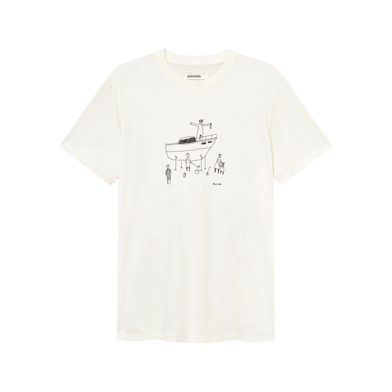 Dedicated - Stockholm All Out Boat  - Off-White - T-Shirt