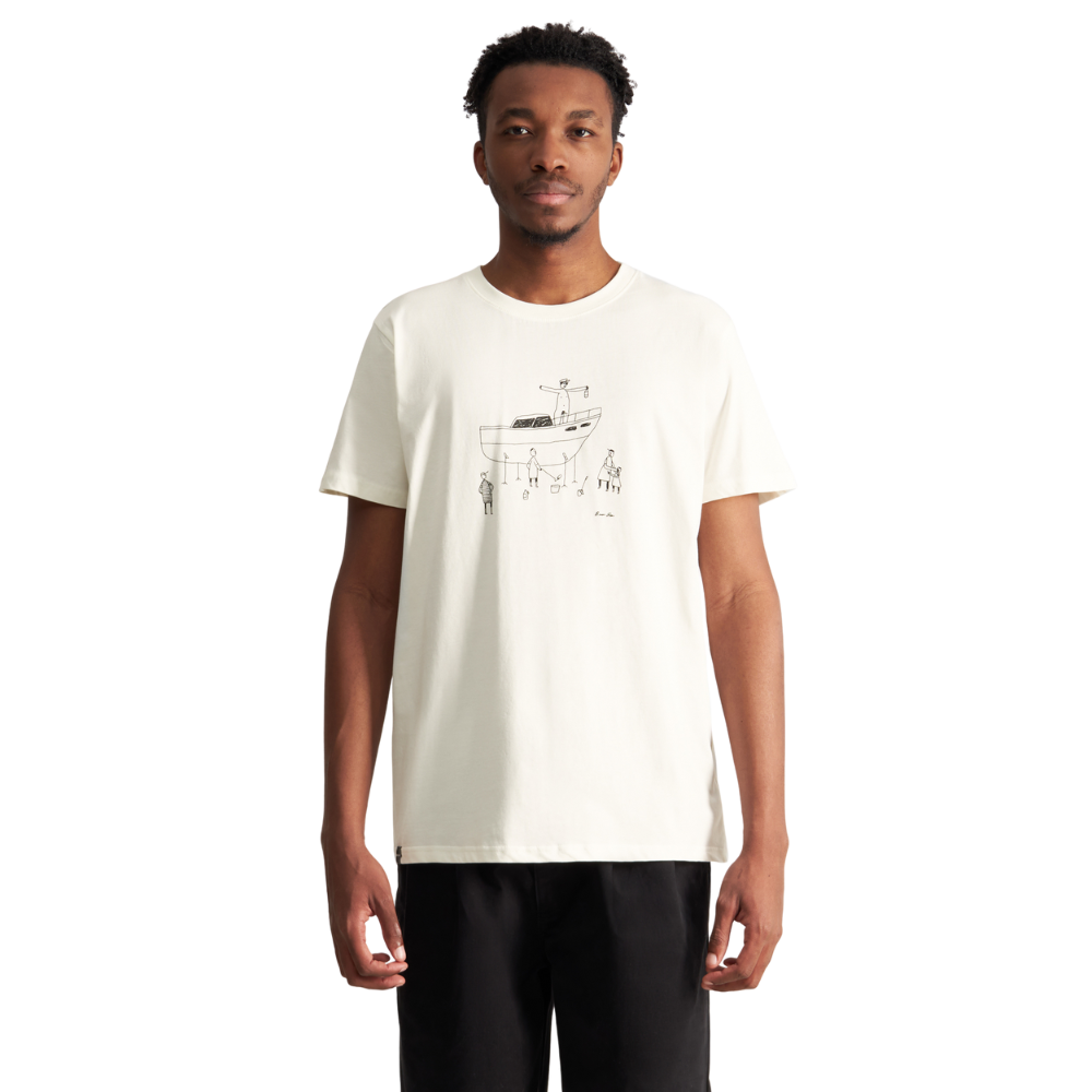 Dedicated - Stockholm All Out Boat  - Off-White - T-Shirt