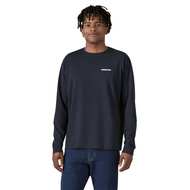 Patagonia - Ms L/S P-6 Logo Responsibili-Tee - New Navy - T-Shirt Langarm