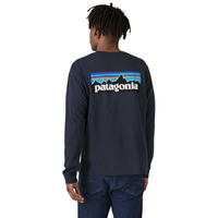 Patagonia - Ms L/S P-6 Logo Responsibili-Tee - New Navy - T-Shirt Langarm