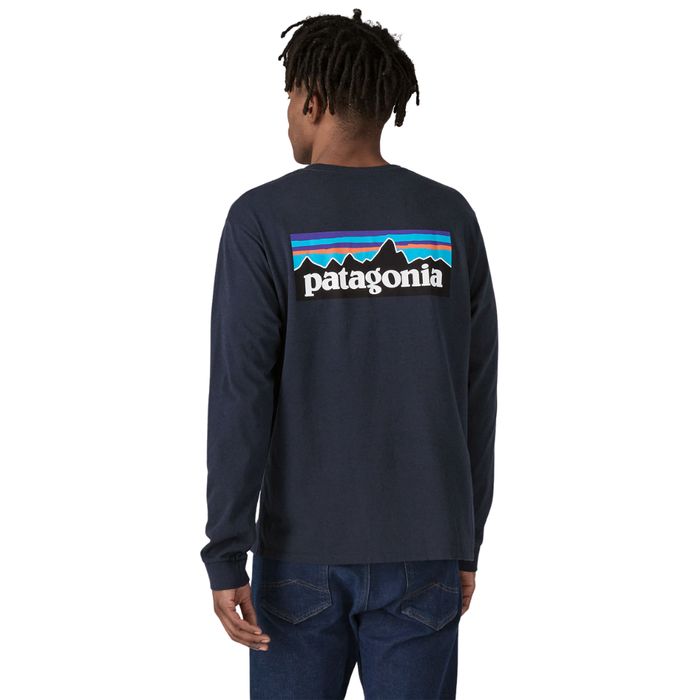 Patagonia - Ms L/S P-6 Logo Responsibili-Tee - New Navy - T-Shirt Langarm