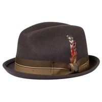 Brixton - 20Th Anniversary Gain Fedora - Chocolate/Gold - Hut