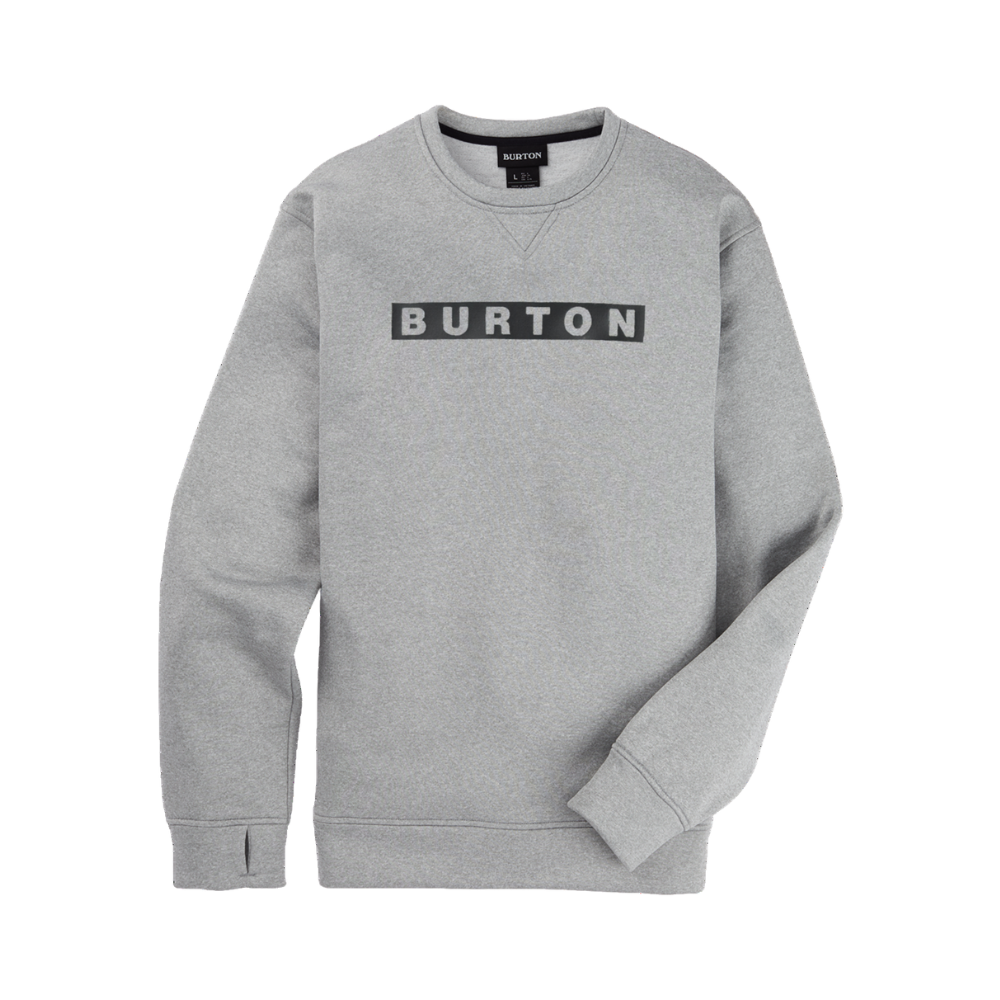 Burton - Mens Oak Pullover Crew - Gray Heather - Crew Sweater