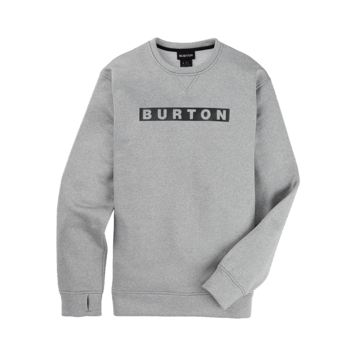 Burton - Mens Oak Pullover Crew - Gray Heather - Crew Sweater