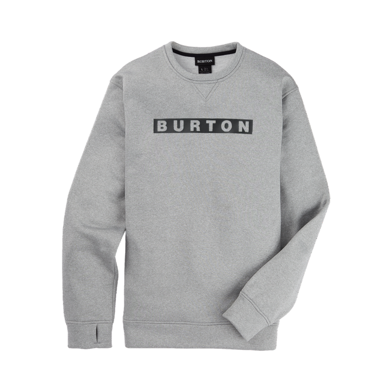 Burton - Mens Oak Pullover Crew - Gray Heather - Crew Sweater