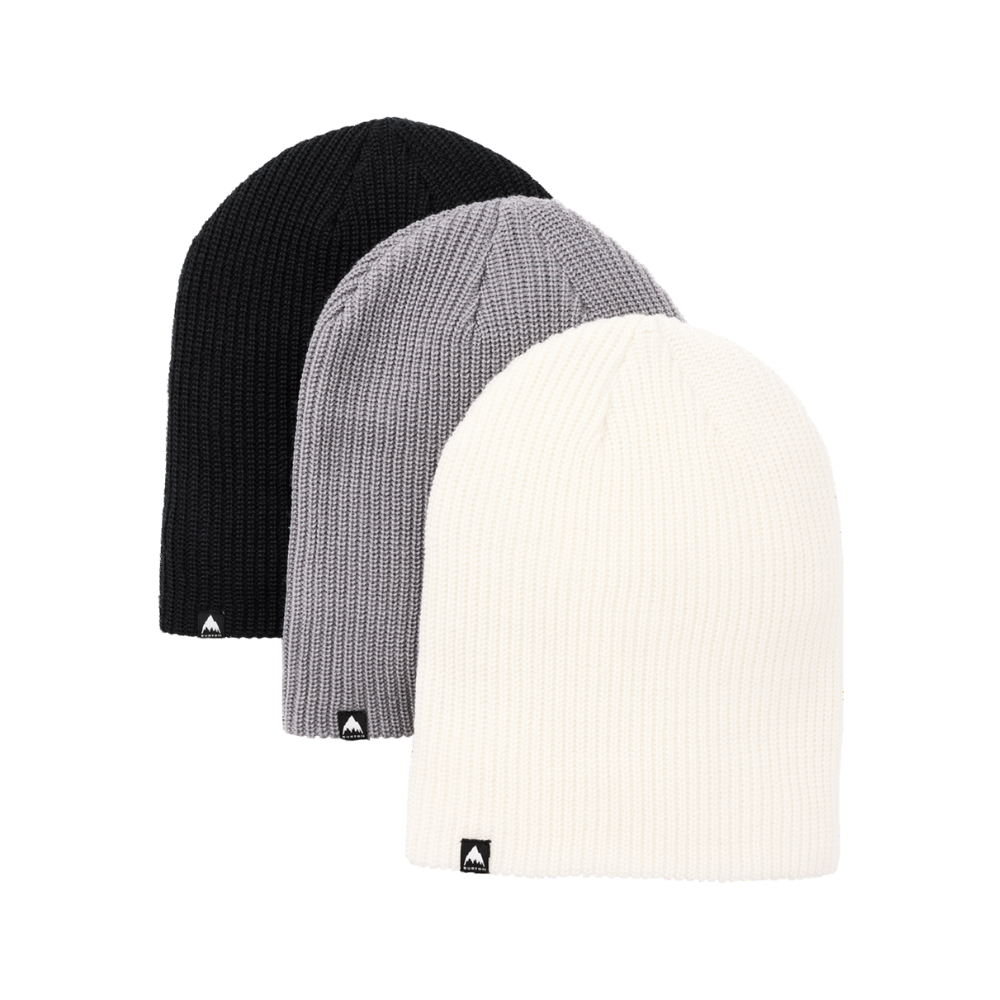 Burton - Recycled DND Beanie (3 Pack) - True Black/Sharkskin/Stout White - Beanie