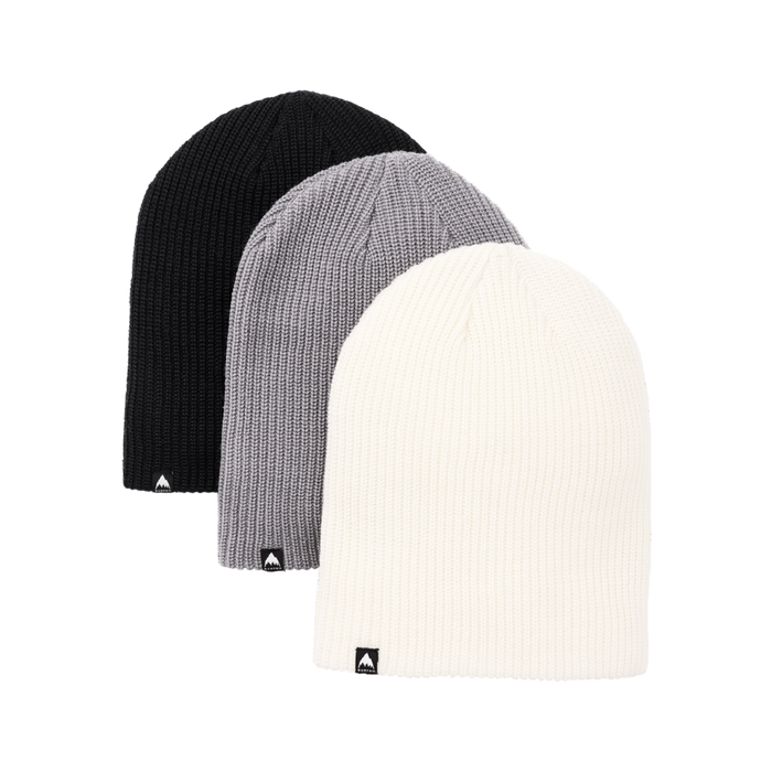 Burton - Recycled DND Beanie (3 Pack) - True Black/Sharkskin/Stout White - Beanie