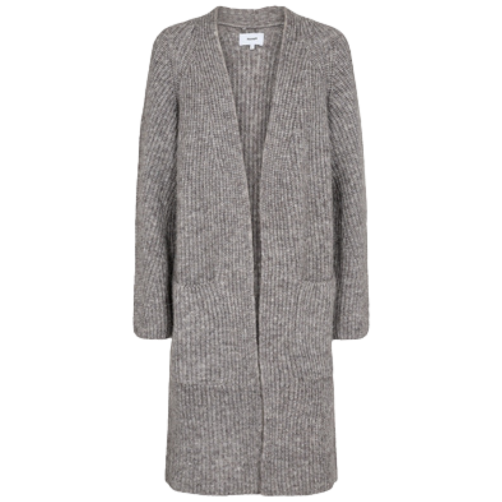 Nümph - Nuzindi Long Cardigan  - Storm Front Melange - Strickjacke