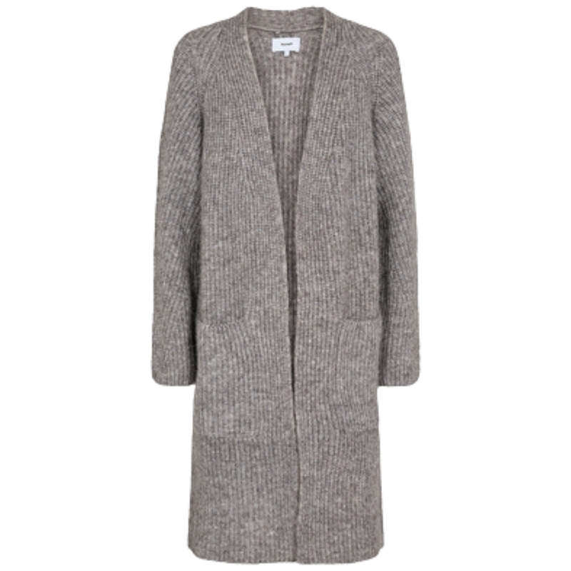 Nümph - Nuzindi Long Cardigan  - Storm Front Melange - Strickjacke