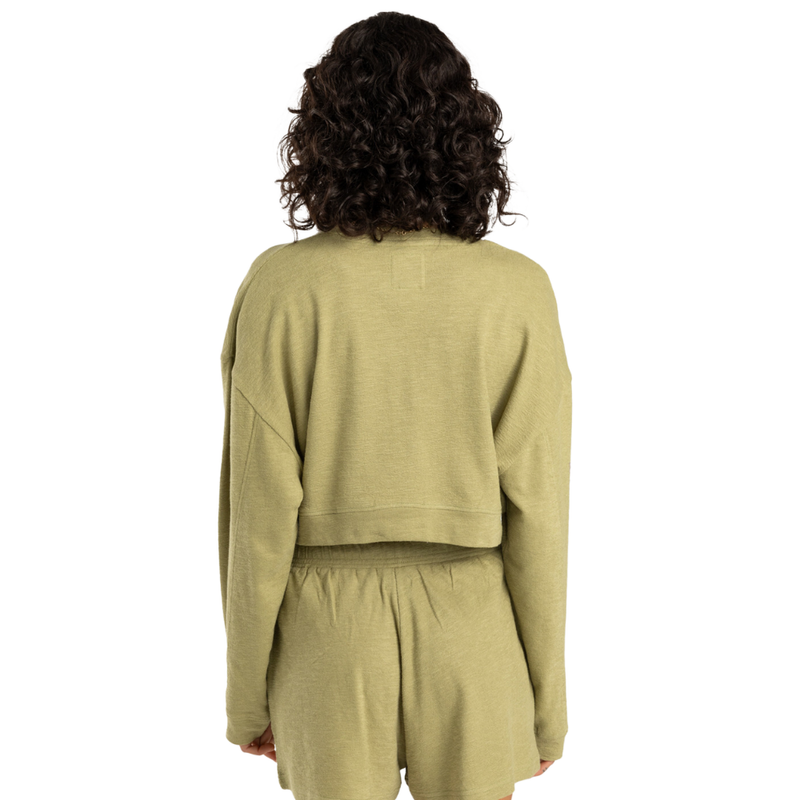 Billabong - Cropped Fleece - Avocado - Crew Sweater