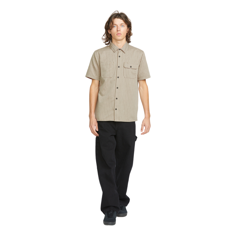 Volcom - Trade Stone SS - Light Khaki - Kurzarmhemd