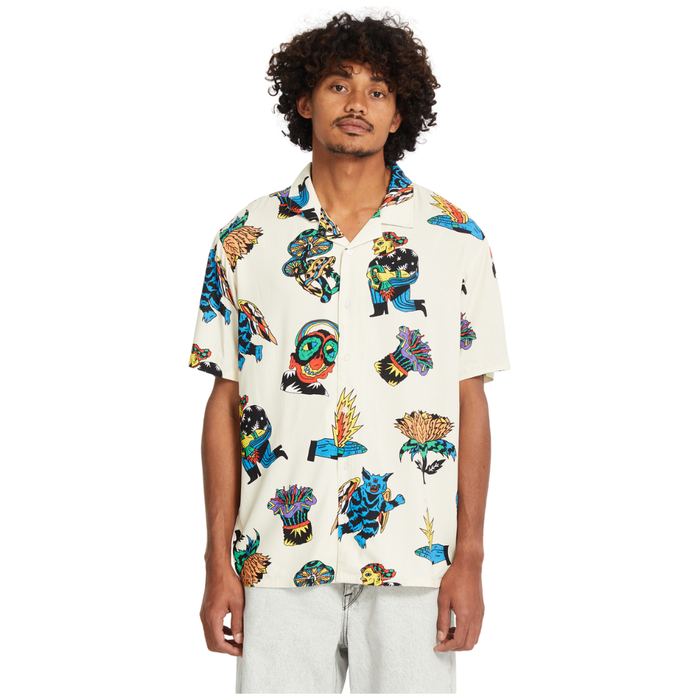 Volcom - FA Bob Mollema SS - Light Beige - Kurzarmhemd