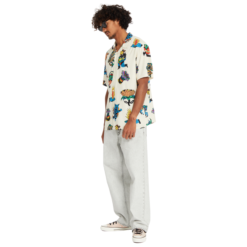 Volcom - FA Bob Mollema SS - Light Beige - Kurzarmhemd