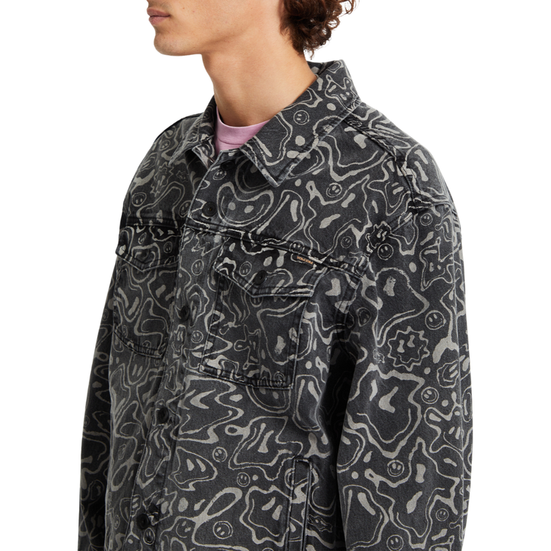 Volcom - FA F Rygalski Denim Jacket - Black Print - Jeansjacke