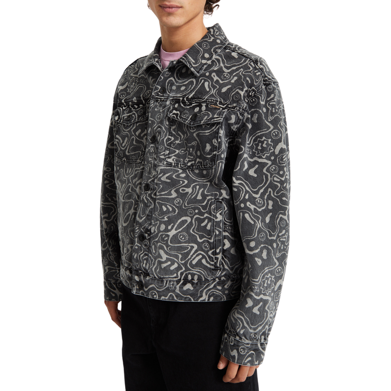 Volcom - FA F Rygalski Denim Jacket - Black Print - Jeansjacke