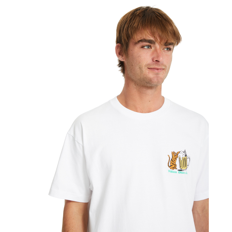 Volcom - Curious Cat SST - White - T-Shirt